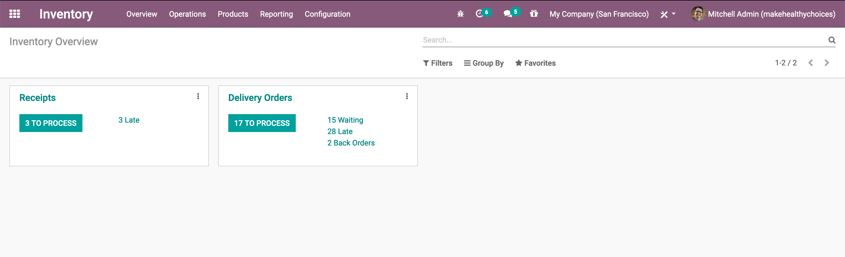 Odoo Inventory App